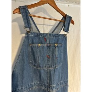 Vintage Skyline Wears Mens Denim Blue Jeans Bib Overalls 40/30 Cotton Workwear
